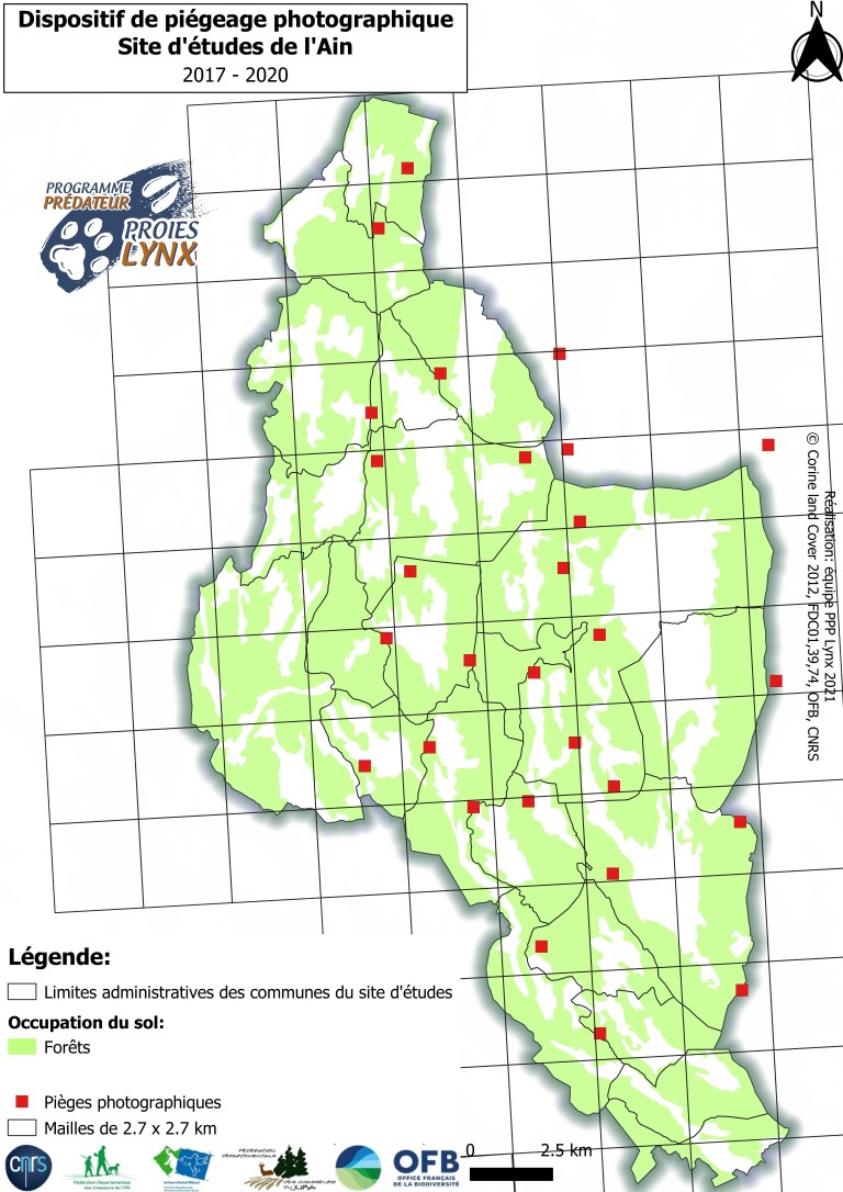Dispositif de piégeage photographique utilisé de 2017 à 2020